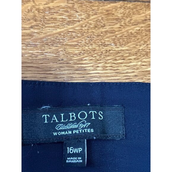 Talbots Women's Side Zip Dress Pants Size 16WP Plus Petite Navy Blue Stretch - Picture 3 of 7